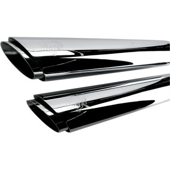 Vance & Hines chrome 3" Round Twin Slash Slip-On Mufflers