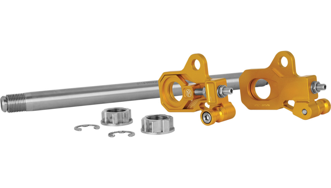 Performance Machine Axle Adjuster Kit - Black - Rear
