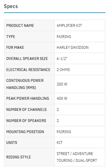 ROKKER® XXR EXTREME 400w 2-Speaker/Amplifier Installation Kit 15-20 Road Glide/Ultra