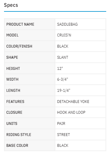 Cruis'n™ Saddlebags - Shock Cut-Out