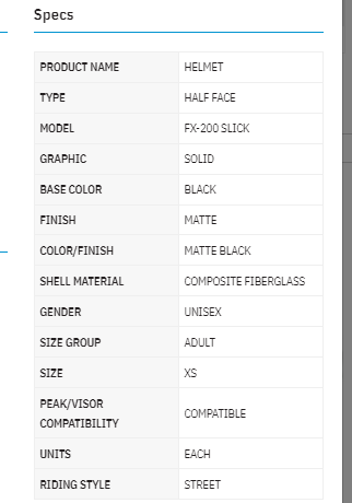 FX-200 Slick Helmet - Matte Black