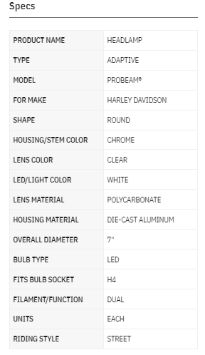 PB-7A-14-CProBEAM® Adaptive Headlamp