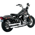 Vance & Hines chrome 3" Round Twin Slash Slip-On Mufflers
