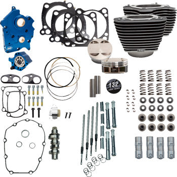 310-1231 132" Power Package Engine Performance Kit Oil Cool- Highlighted Fins - M8