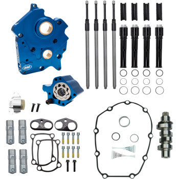 S&S Cam Chest Kit with Plate - Chain Drive - Water Cooled - 475 Cam - Chrome Pushrods - M8