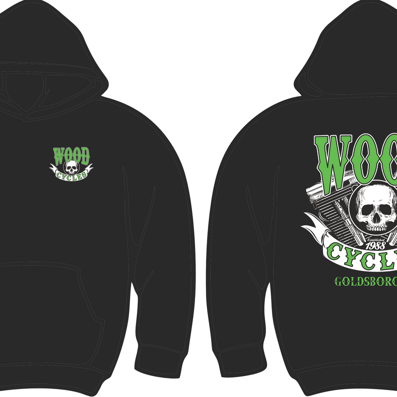 Wood Green & Black Hoodie
