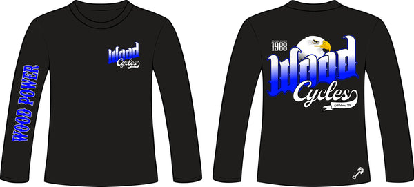 Wood Eagle Black Long Sleeve Tshirt.