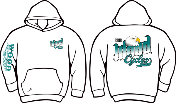 Wood White Faded Eagle Hoodie.